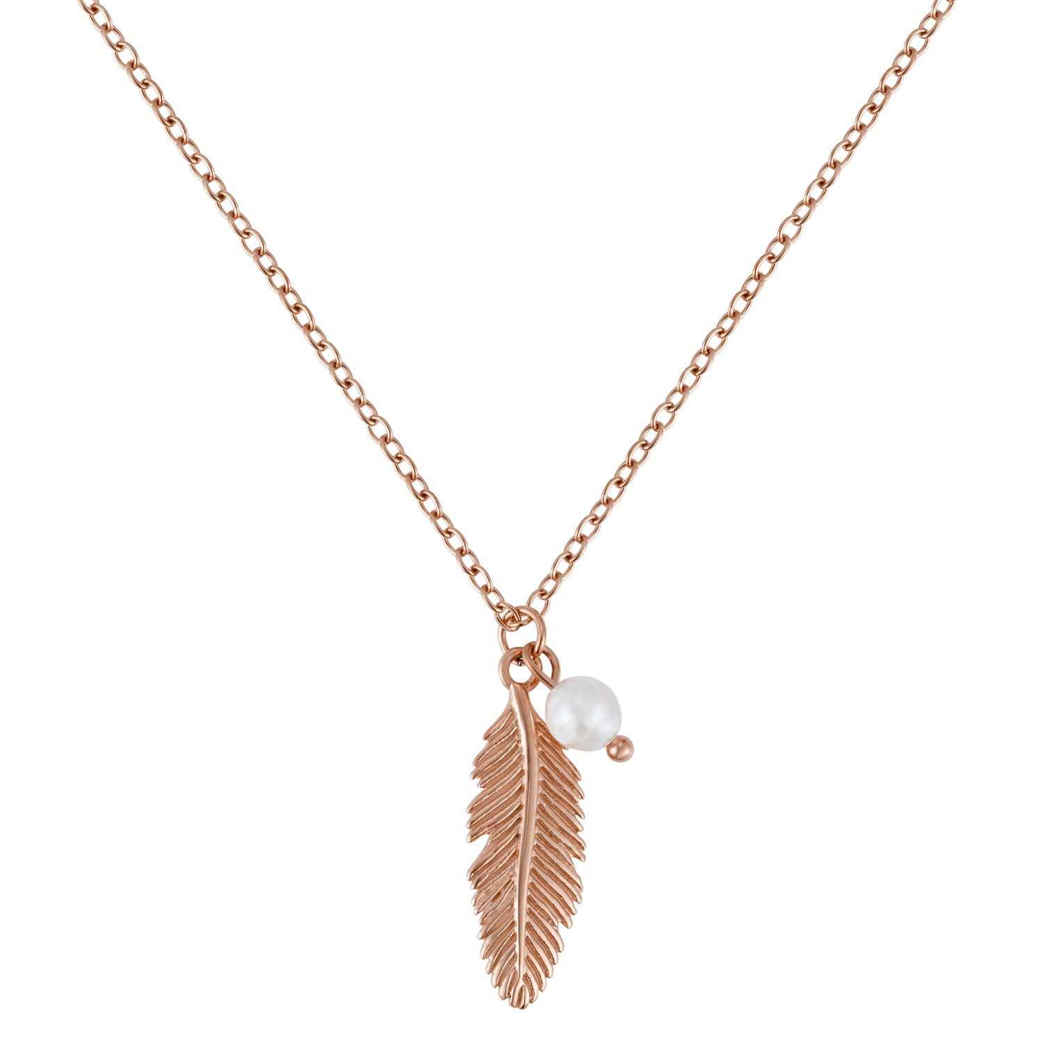 BonnyFeather Feder Kette Rosegold