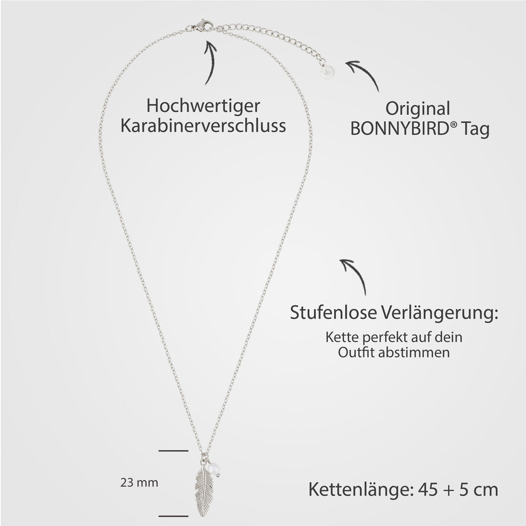 BonnyFeather Feder Kette Silber