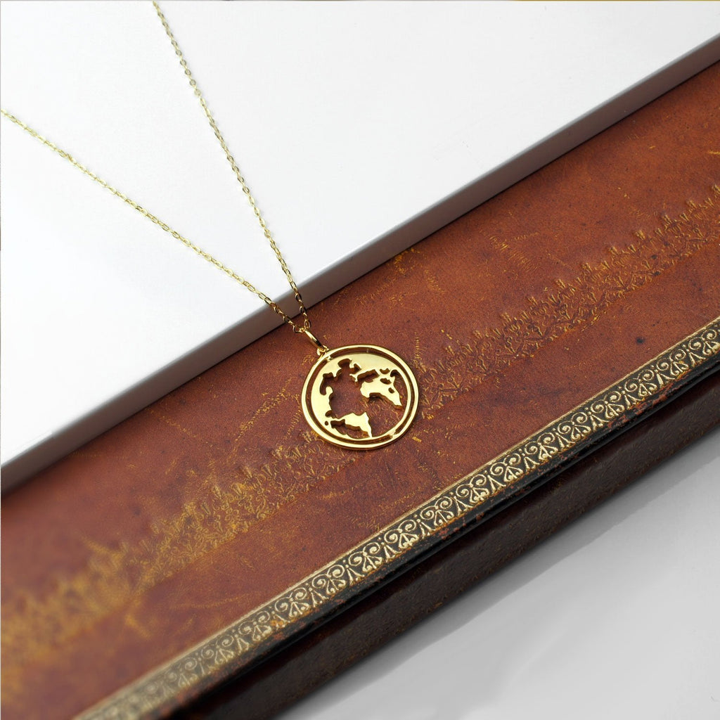 BonnyWorld Kette mit rotierbarer Weltkugel Gold