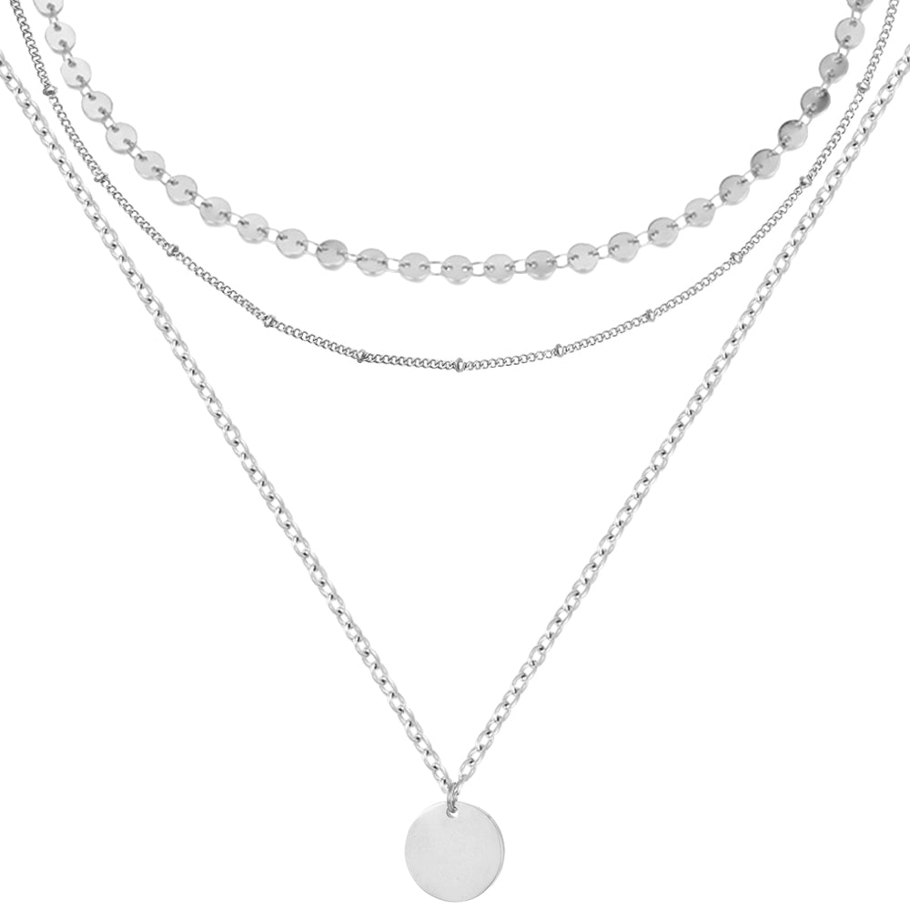 Bundle: BonnyBoho + BonnyDots Halsketten Set Silber