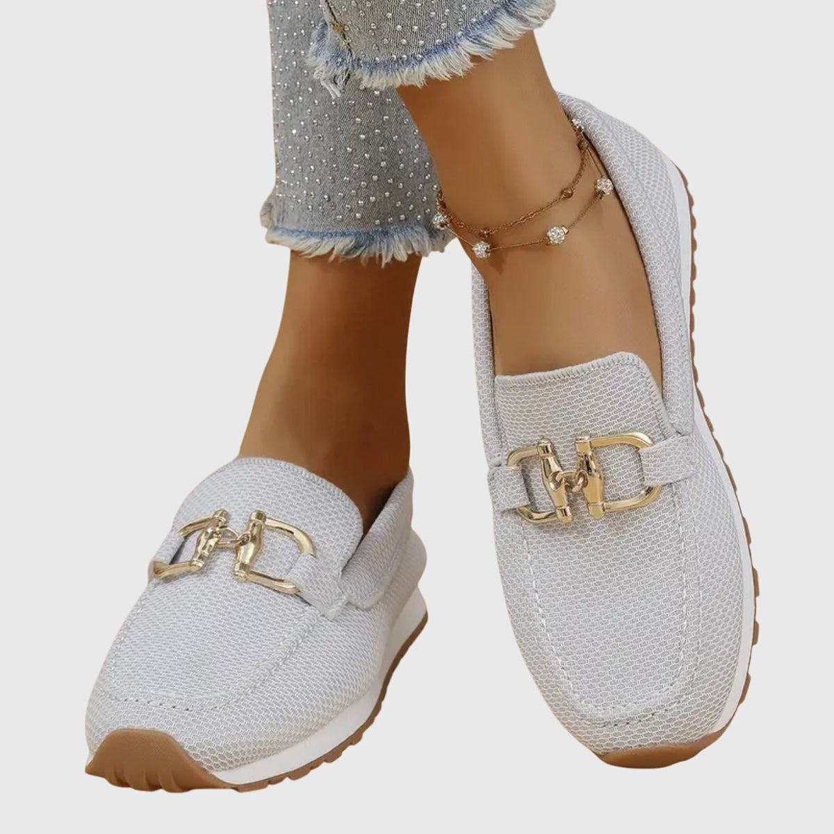 Lysandra™ - Bequeme Halbschuhe mit goldenen Akzenten