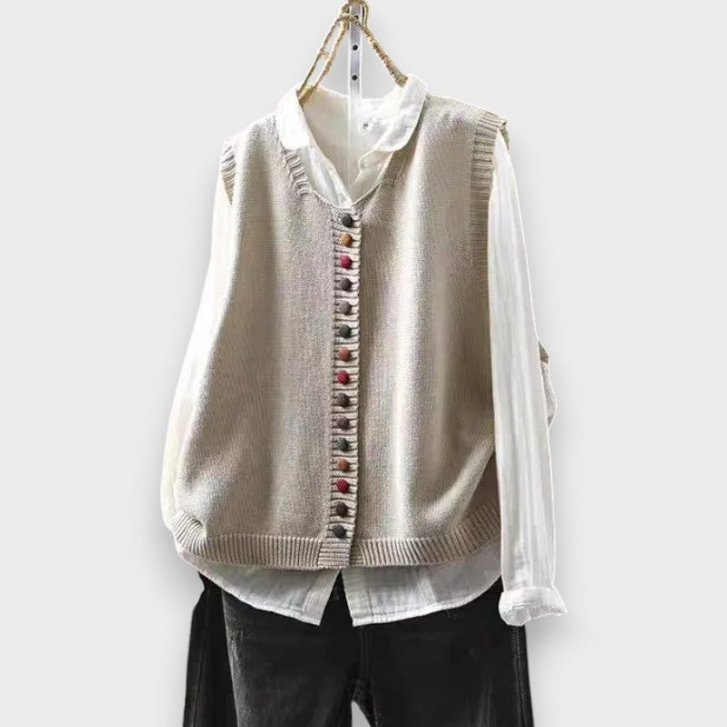 Maja™ | Elegante Strickjacke mit Knöpfen