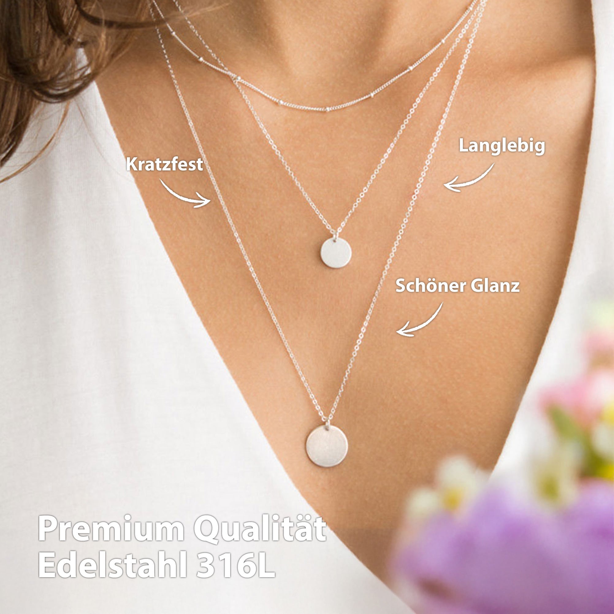 BonnySydney Halsketten Set Silber