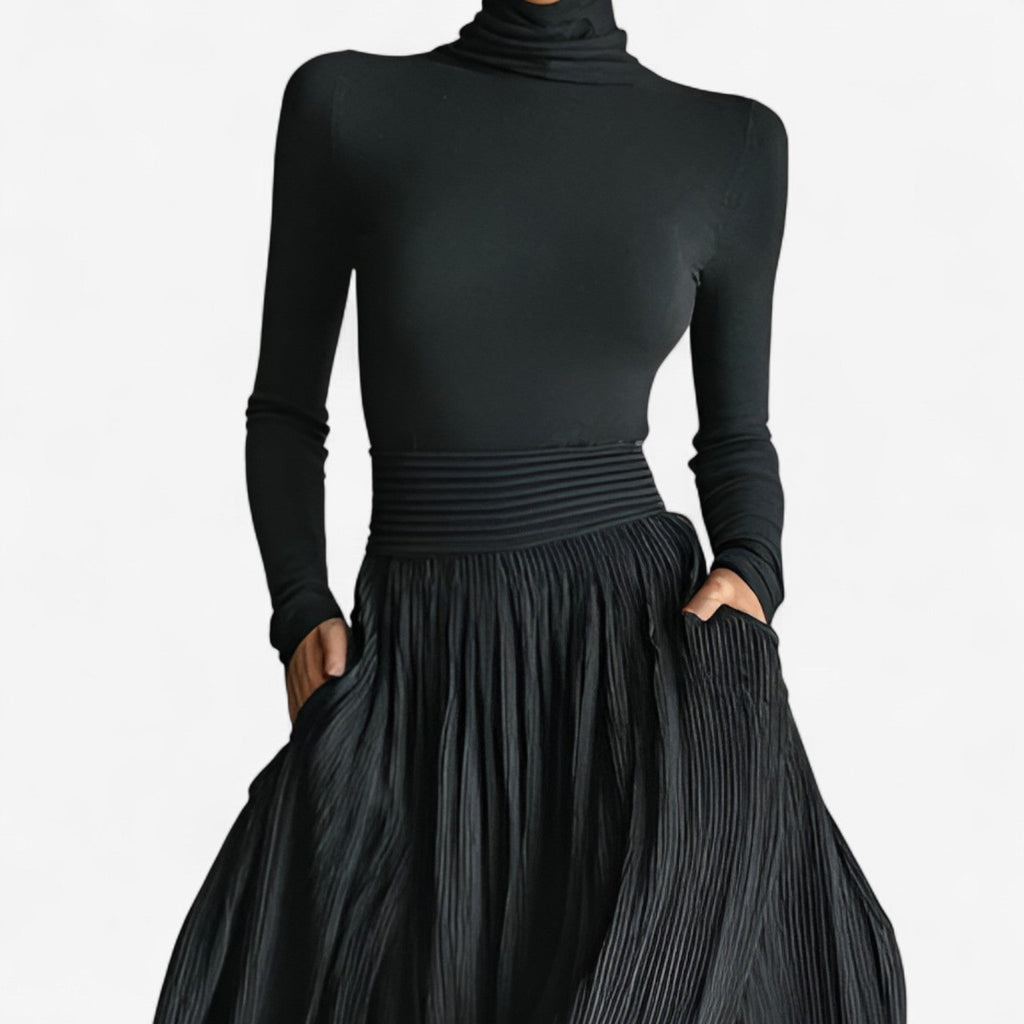 Alessia | Hochtailliertes Maxi-Kleid