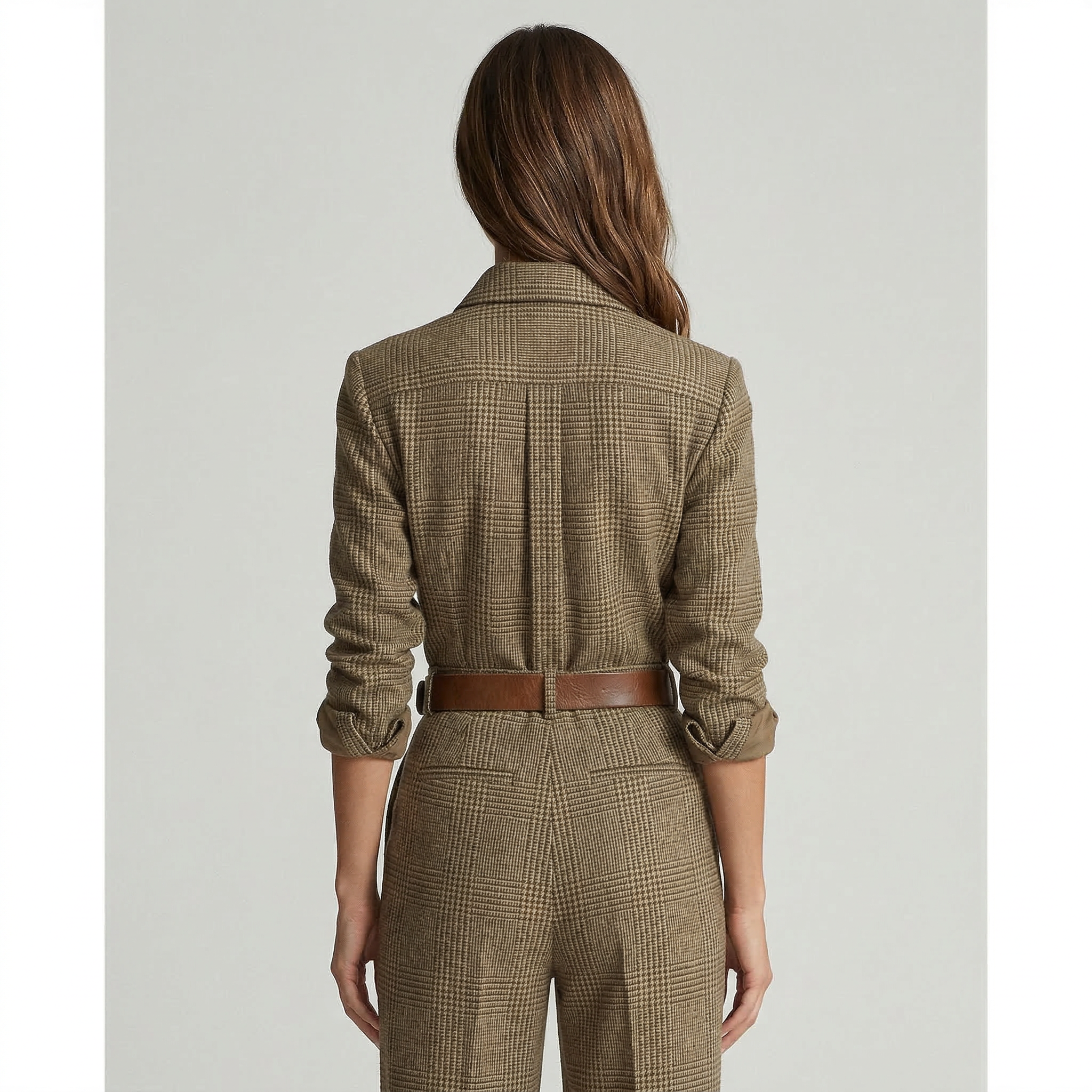 Celia | Karierter Jumpsuit mit Eleganten Akzenten