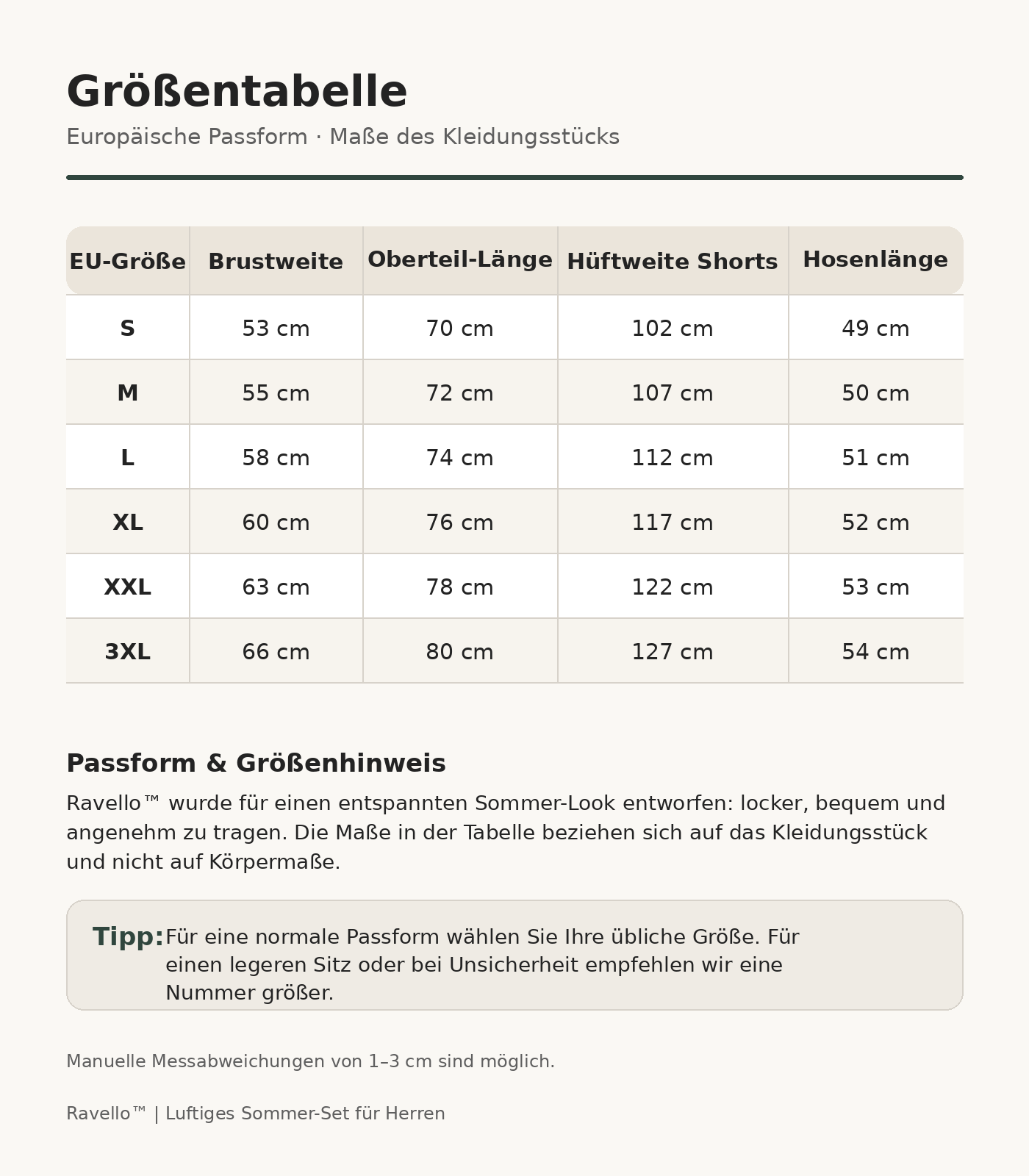 Ravello™ | Luftiges Sommer-Set für Herren