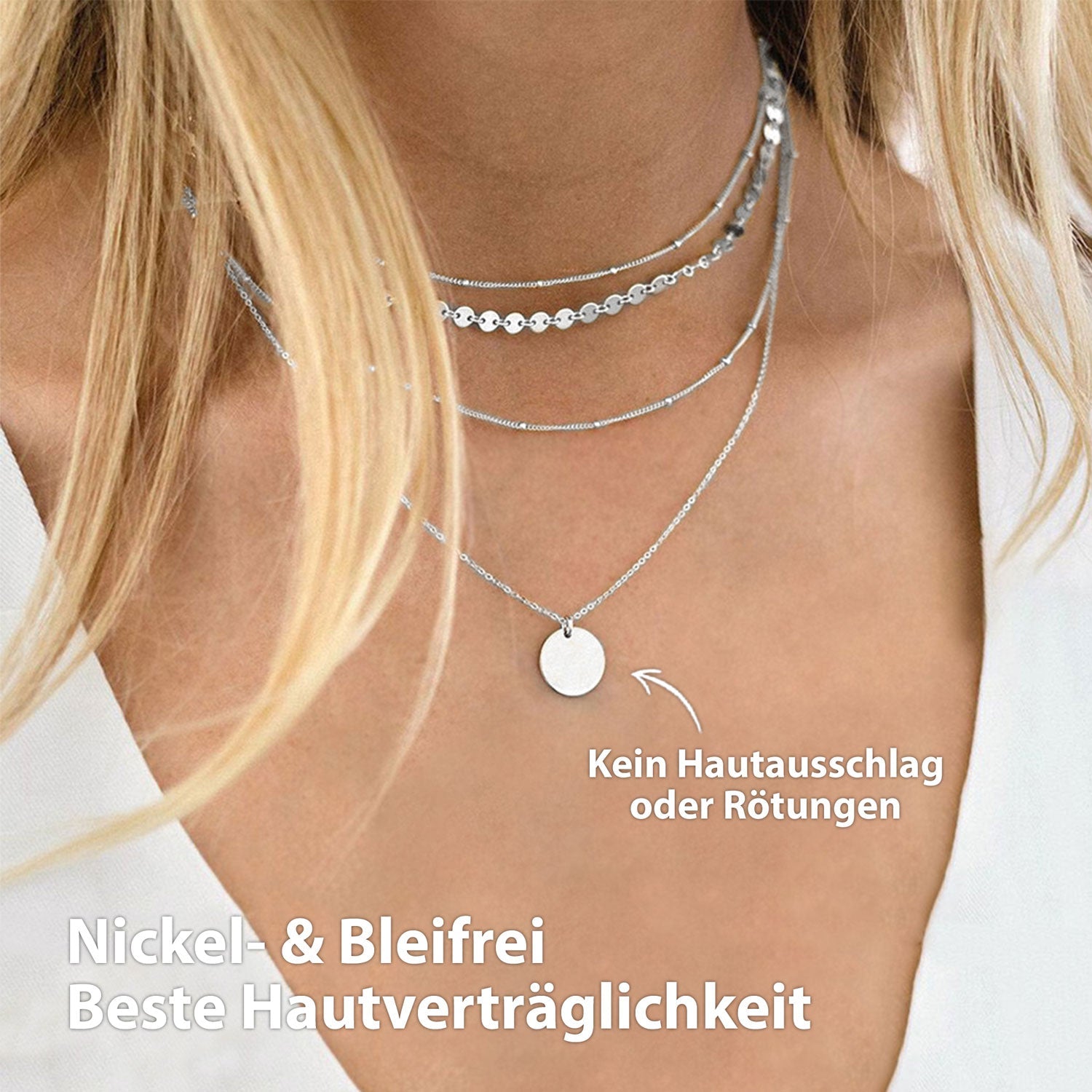 BonnySydney Halsketten Set Silber