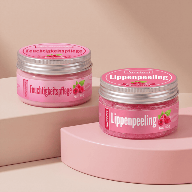 Lippen-Duo Himbeere – Peeling & Pflege (2 × 30 g)