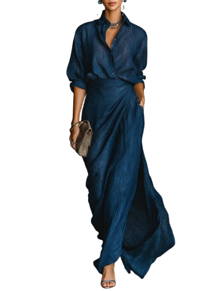 Francesca | Ensemble bestehend aus Bluse und langem Rock