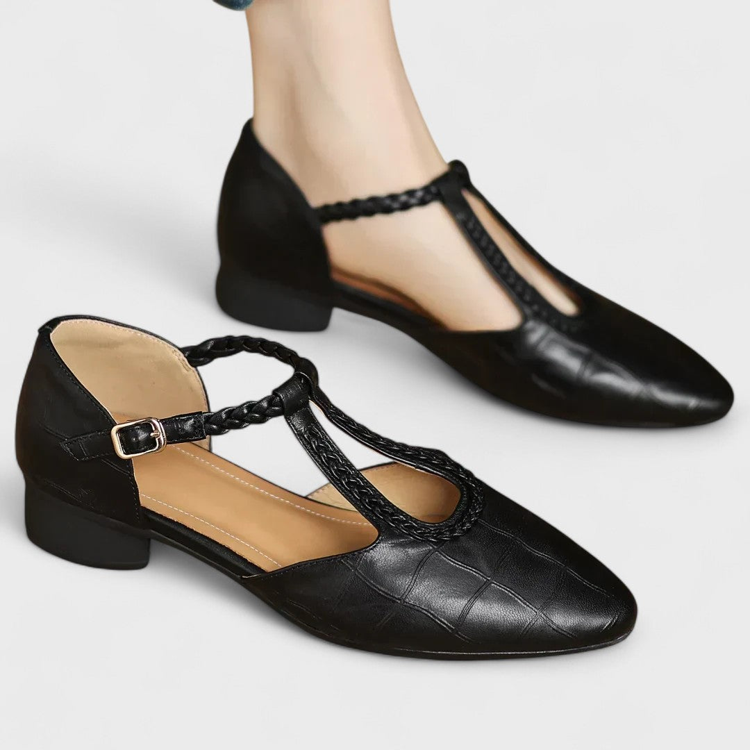 Safia – Orthopädische Leder-Ballerina
