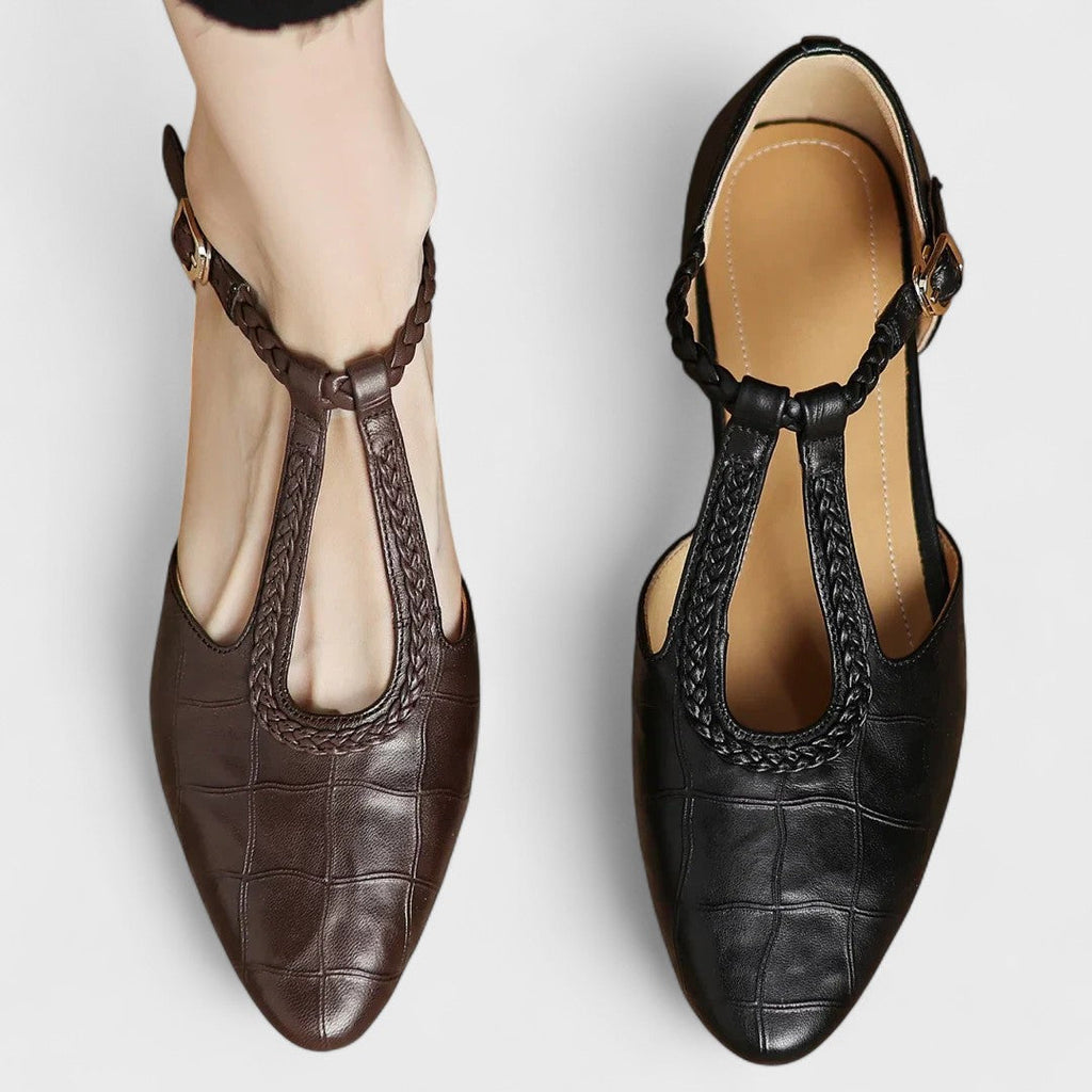 Safia – Orthopädische Leder-Ballerina