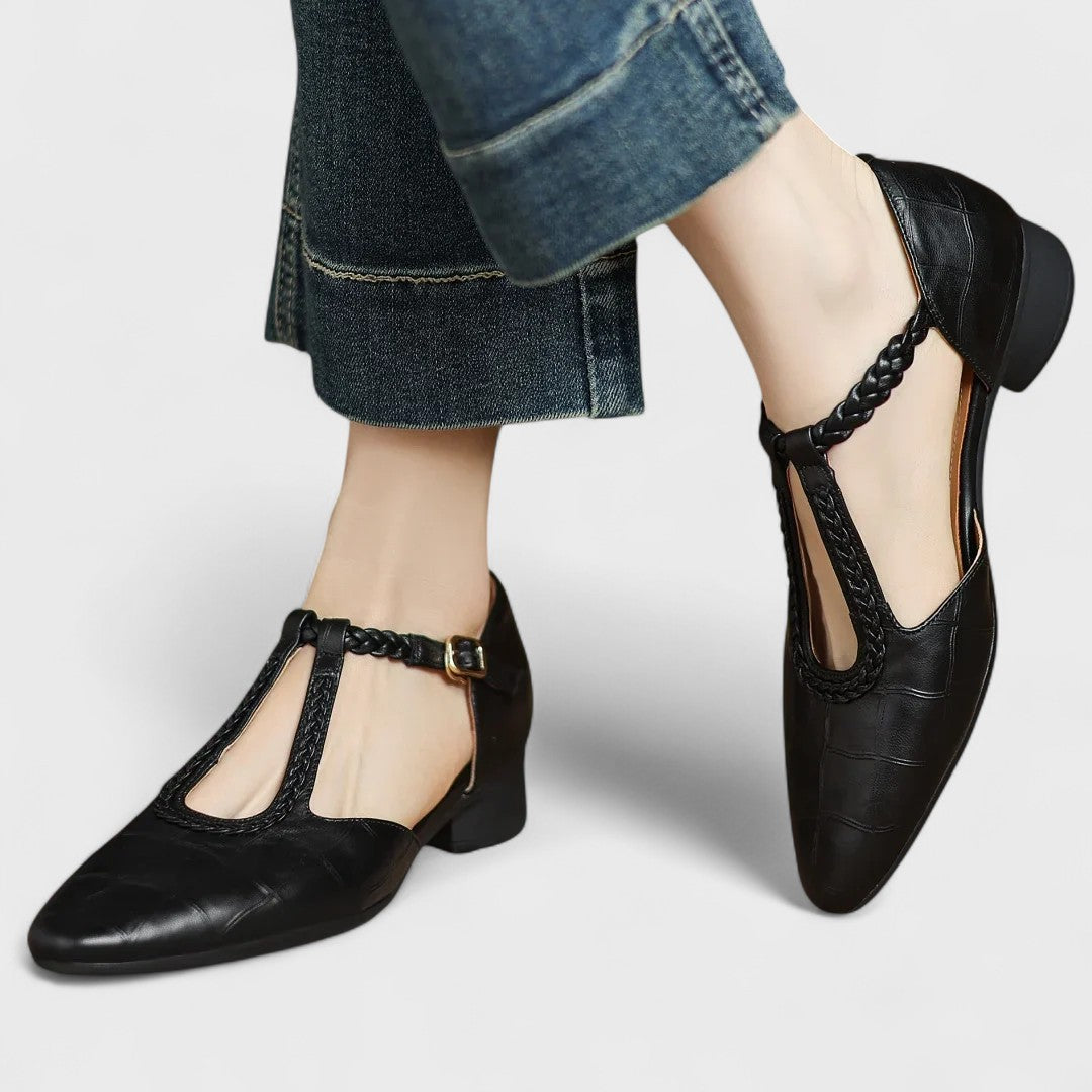 Safia – Orthopädische Leder-Ballerina