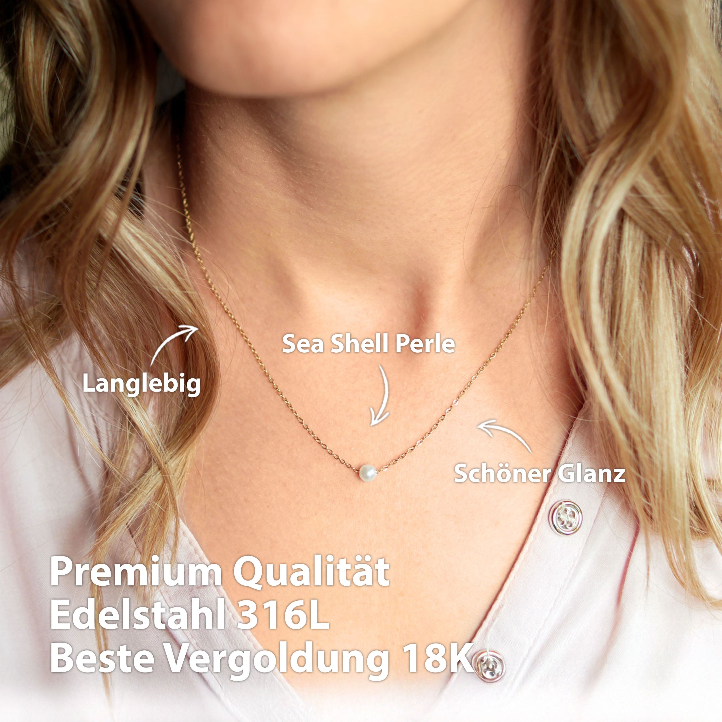 BonnyPearl Kette mit Perle Gold