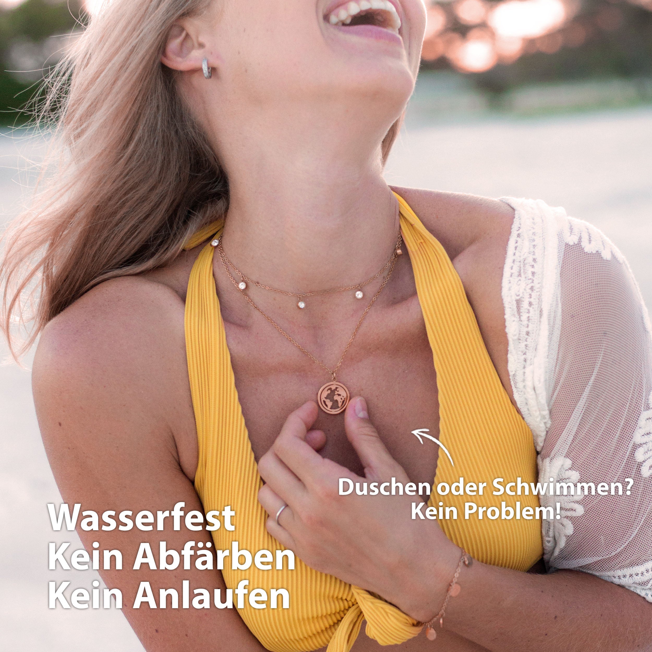 BonnyDiamonds Kette mit 8 Steinen Rose