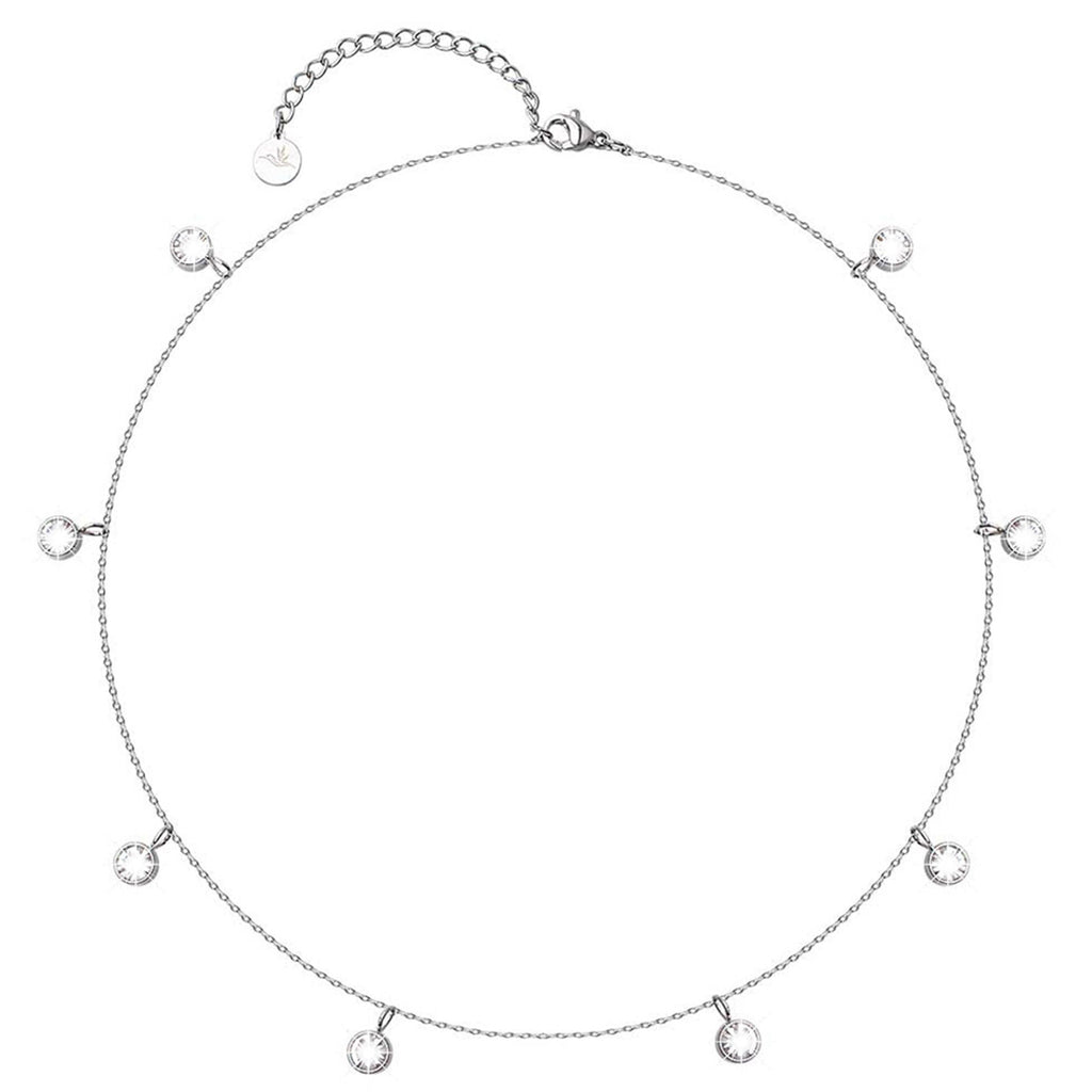 BonnyDiamonds Kette mit 8 Steinen Silber