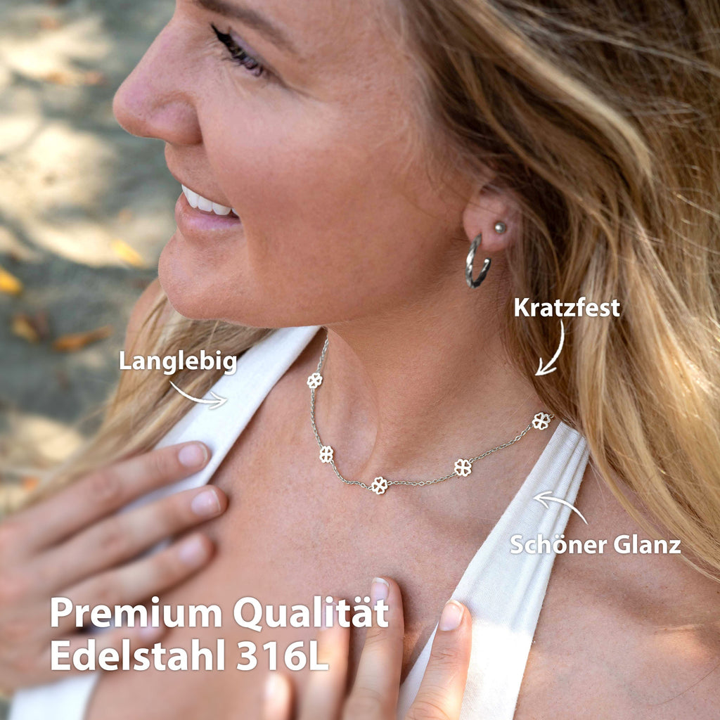 BonnyBliss Kette Kleeblatt Silber