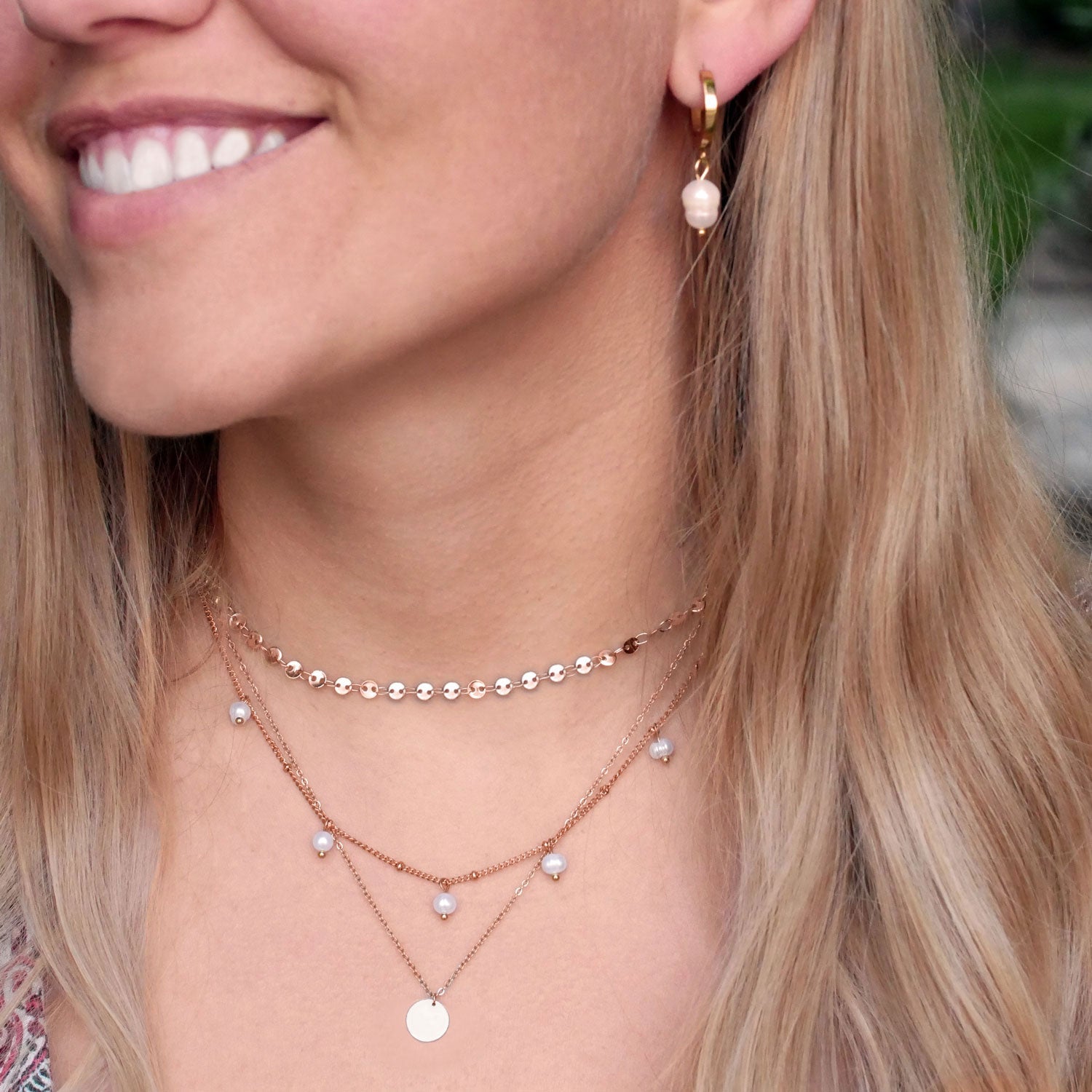 BonnyBoho Halsketten Set Rose