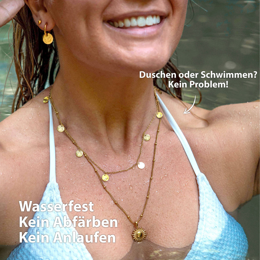 BonnyCoin Kette mit Plättchen Gold