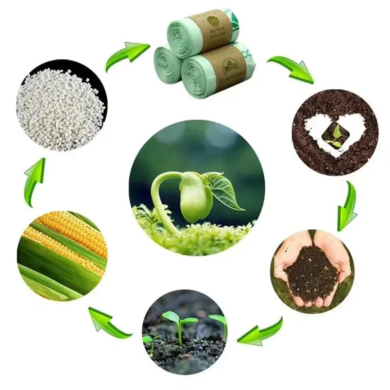 25 Sacs Poubelle Biodégradable 30L