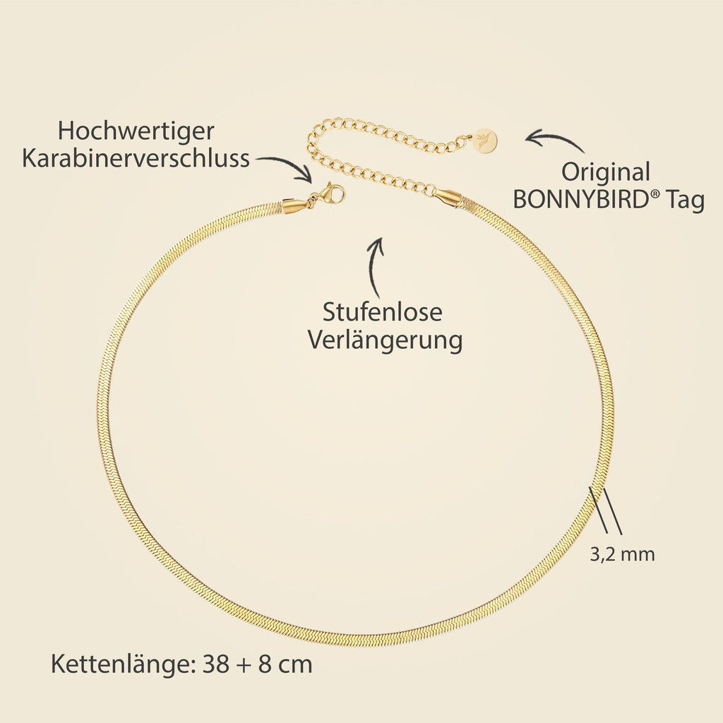 BonnySnake Schlangenkette Gold