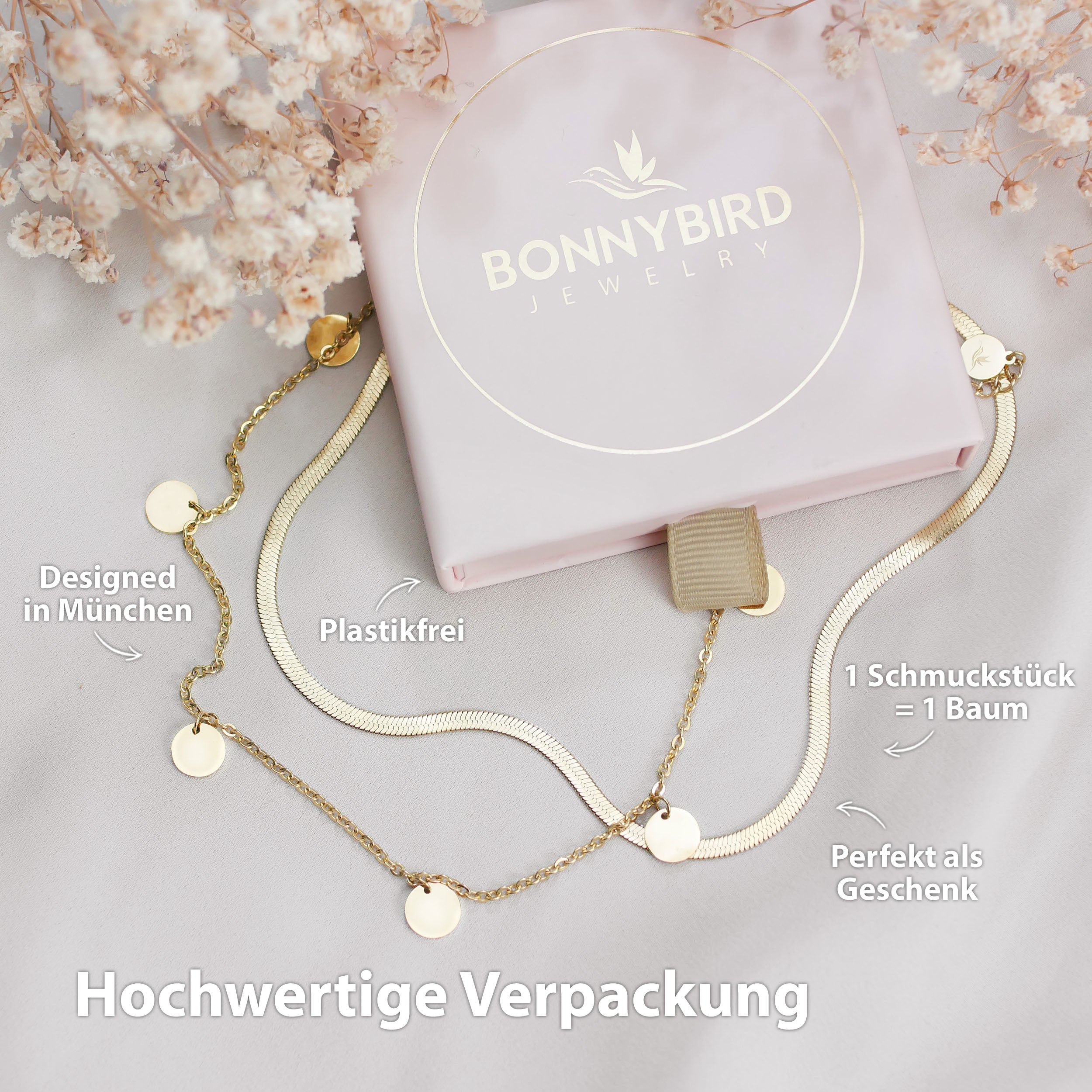BonnySnake Schlangenkette Gold