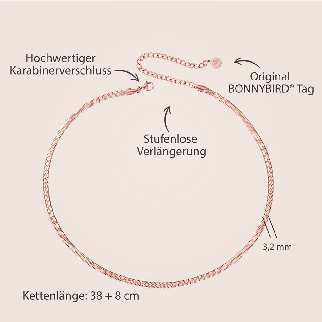 BonnySnake Schlangenkette Rose