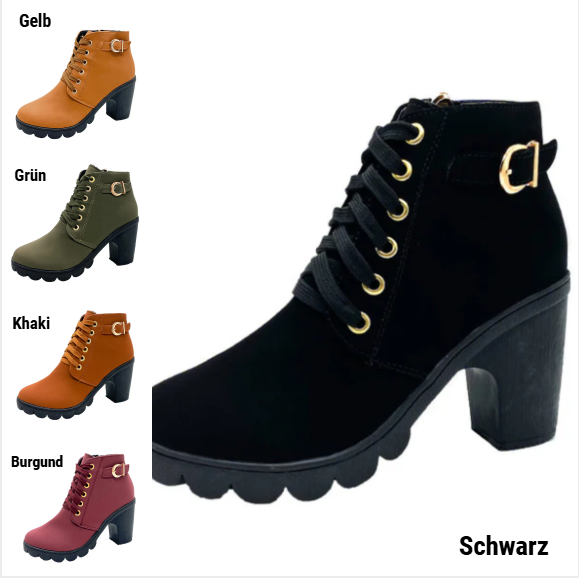 Marlena - Gefütterte Stiefeletten mit Blockabsatz