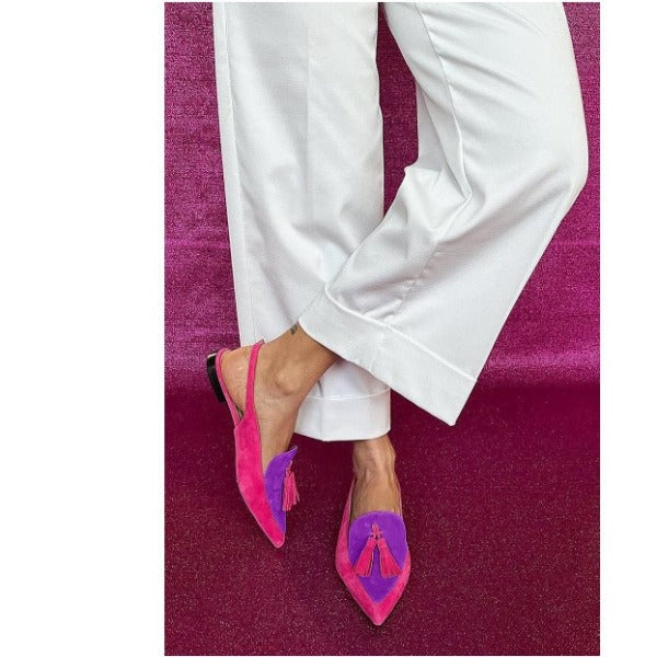 Fioralina™ - Elegante Slingbacks in Fuchsia und Violett